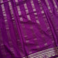 Semi Mysore Silk Saree – Orange with Violet