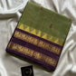Vegan Silks | Chinnalampattu Saree – Antique Olive