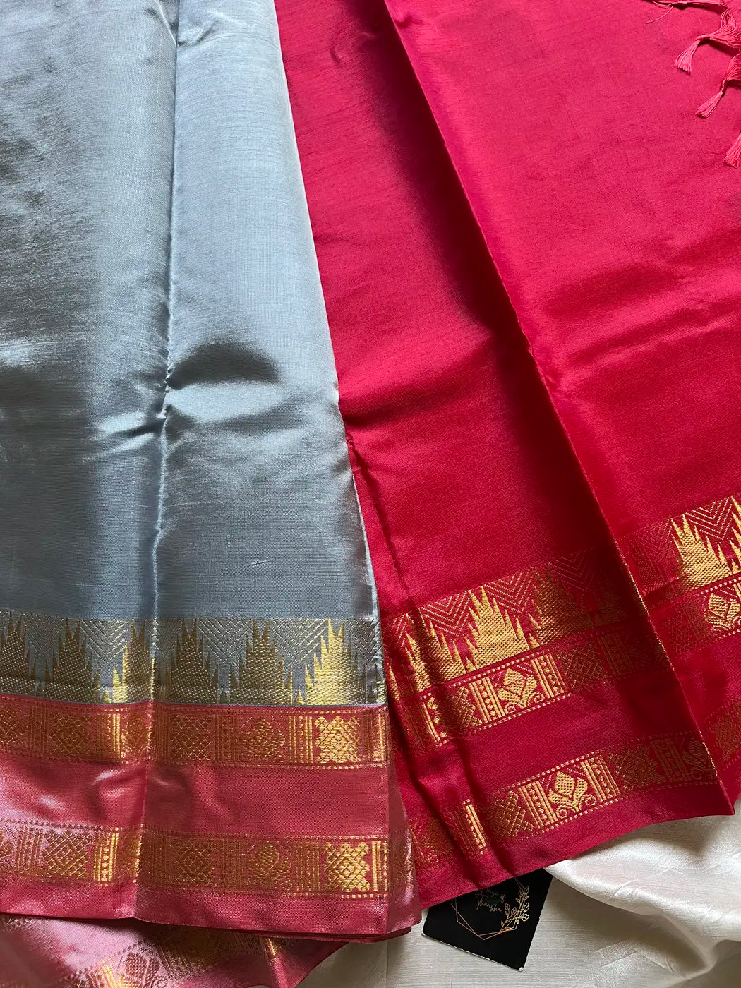 Vegan Silks | Chinnalampattu Saree – Silver