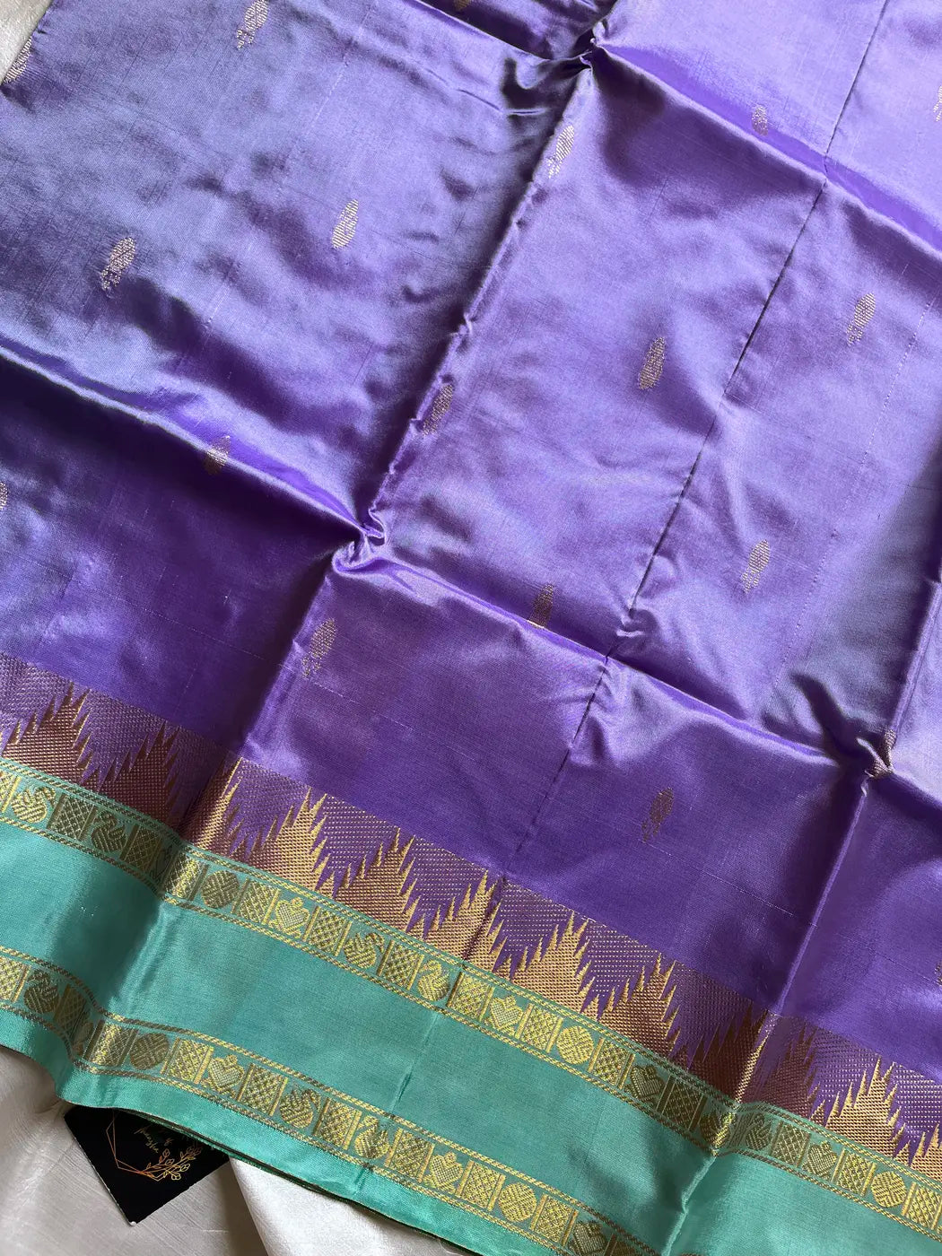 Vegan Silks | Chinnalampattu Saree – Lavender Teal