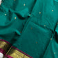 Throne Edit – Dark green 120 Counts Mercerised Kanchi Cotton Saree