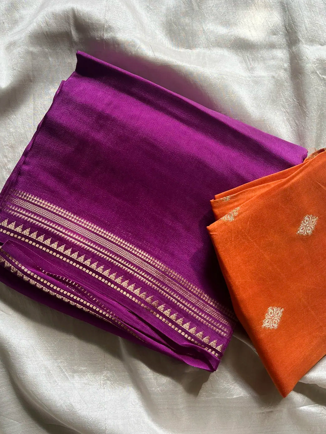 Semi Mysore Silk Saree – Purple