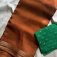 Semi Mysore Silk Saree – Mustard Brown