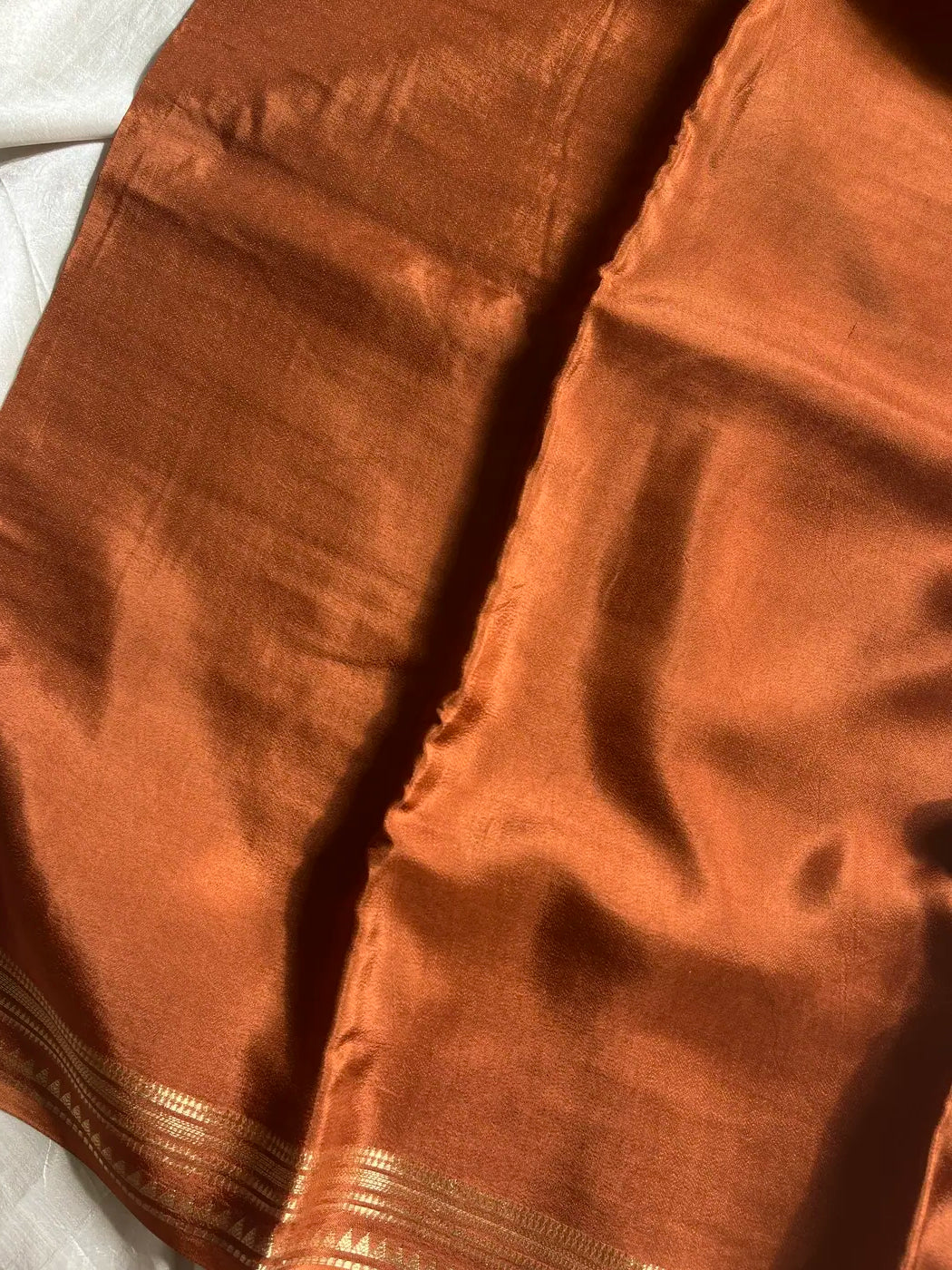 Semi Mysore Silk Saree – Mustard Brown