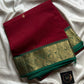 Throne Edit – Maroon & Green 120 Counts Mercerised Chettinadu Cotton Saree