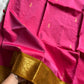 Throne Edit – Pink & Yellow 120 Counts Mercerised Chettinadu Cotton Saree