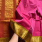 Throne Edit – Pink & Yellow 120 Counts Mercerised Chettinadu Cotton Saree