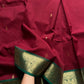 Throne Edit – Maroon & Green 120 Counts Mercerised Chettinadu Cotton Saree