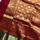 Throne Edit – Maroon & Green 120 Counts Mercerised Chettinadu Cotton Saree