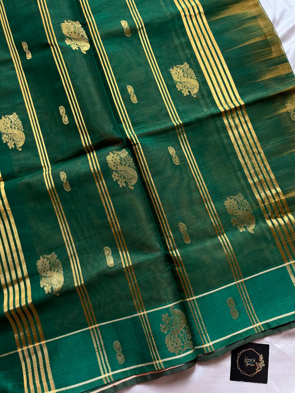 Vegan Silk Saree – Golden Ochre Handloom Art Silk