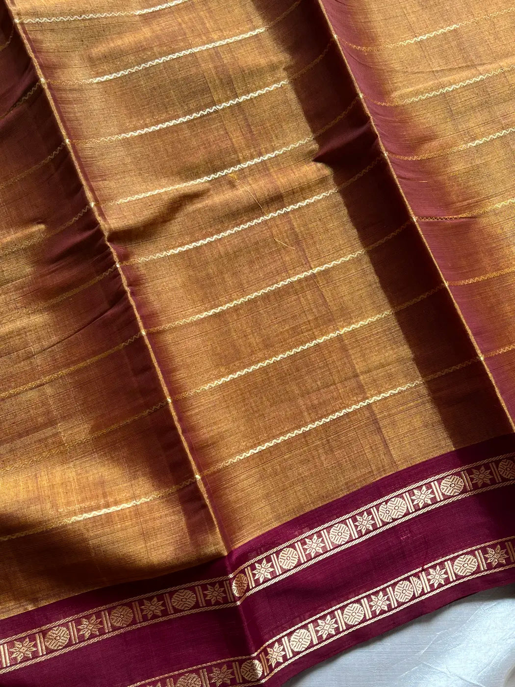 Devendra Saree – Mustard | Handloom Vegan silkcotton