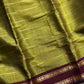 Devendra Saree – Golden Olive | Handloom Vegan silkcotton