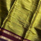 Devendra Saree – Golden Olive | Handloom Vegan silkcotton