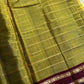 Devendra Saree – Golden Olive | Handloom Vegan silkcotton