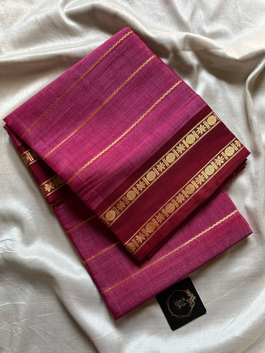 Devendra Saree – Pink | Handloom Vegan Silkcotton