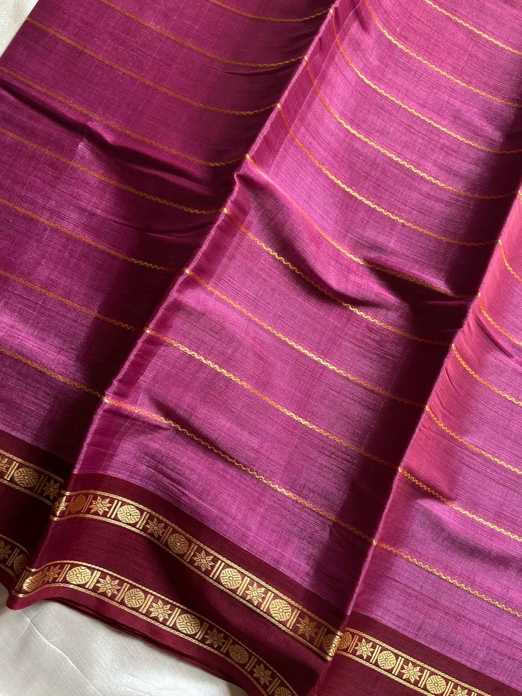 Devendra Saree – Rani Magenta | Handloom Vegan silkcotton