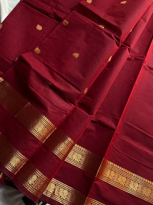 Throne Edit – Deep Maroon Chettinadu Cotton Saree