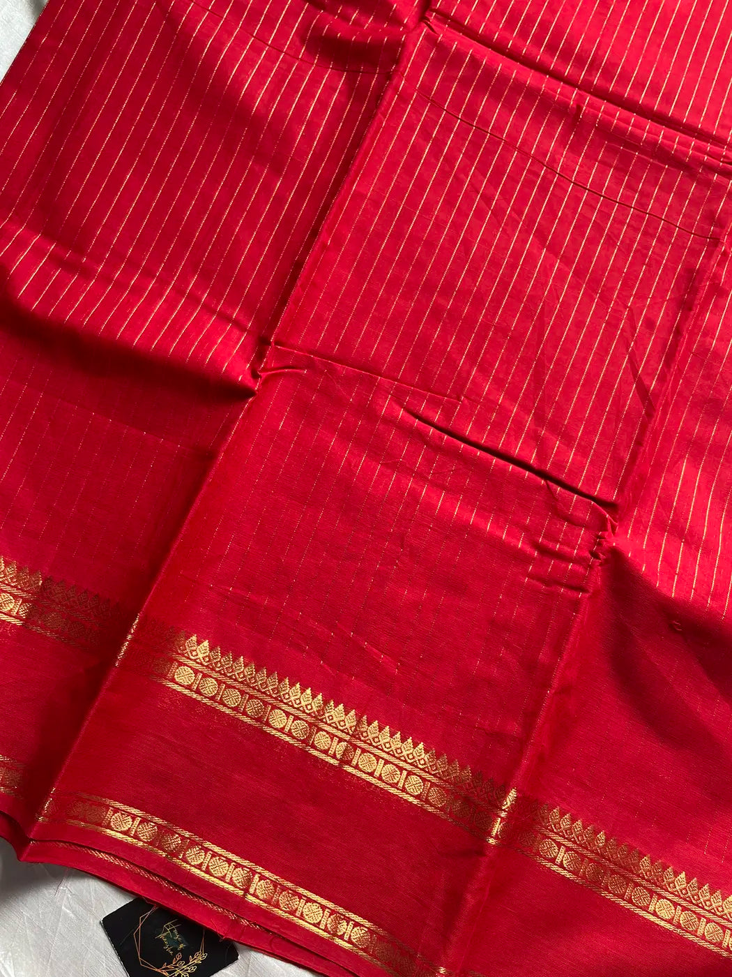 Zari Edition | Red Kanchi Cotton Saree