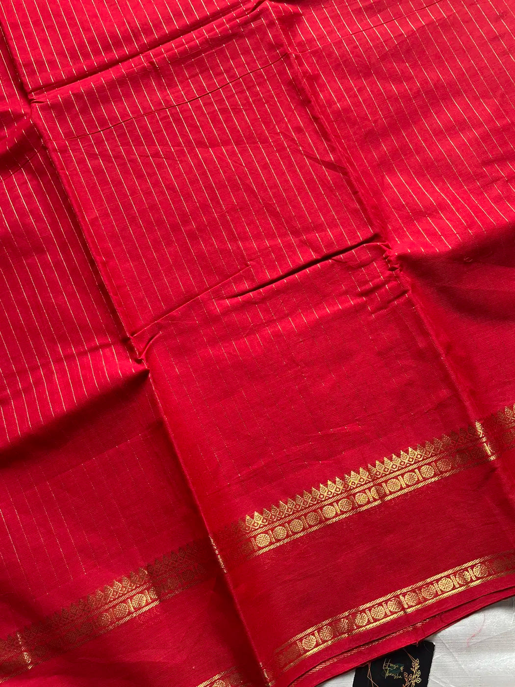 Zari Edition | Red Kanchi Cotton Saree