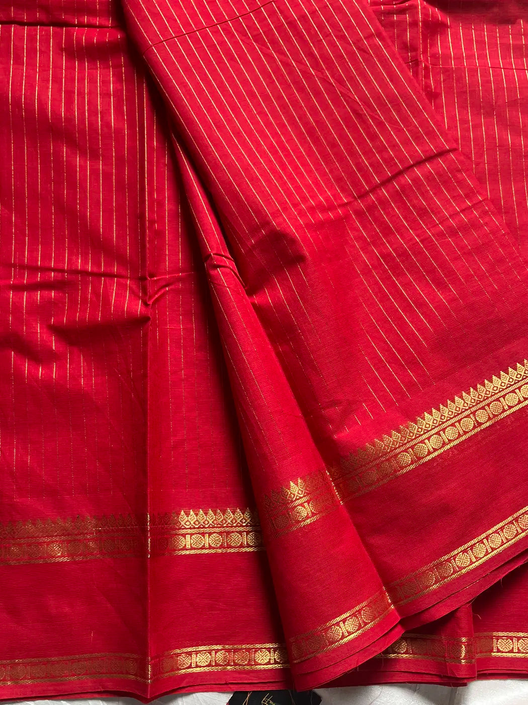 Zari Edition | Red Kanchi Cotton Saree
