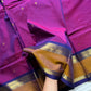 Throne Edit – Magenta Purple 120 Counts Mercerised Kanchi Cotton Saree
