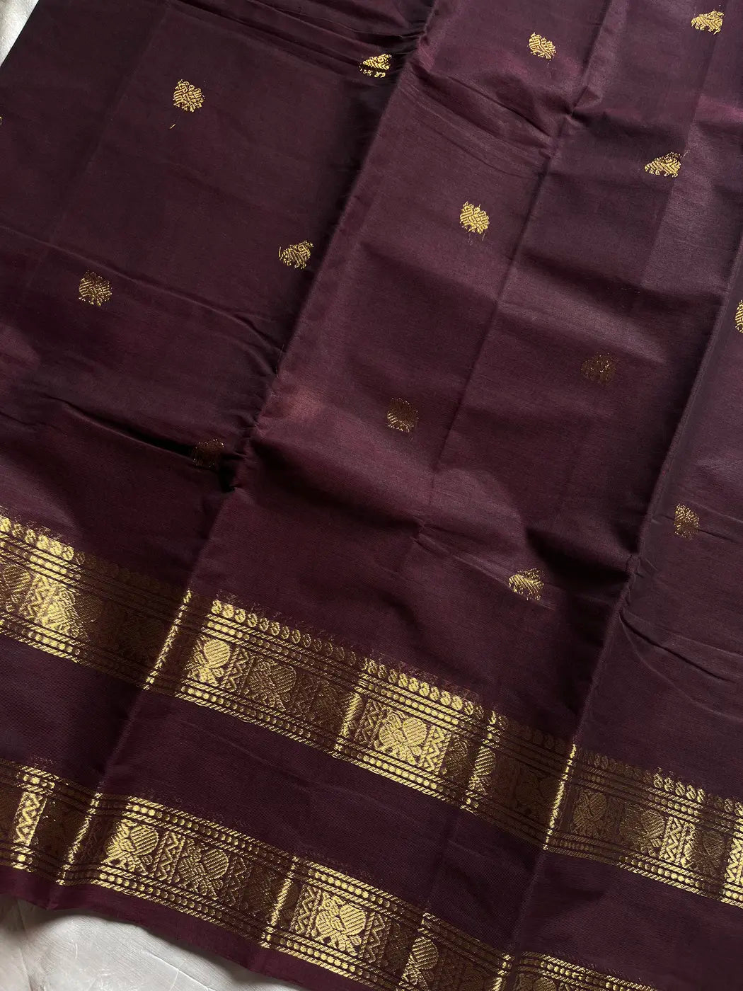 Throne Edit – Deep Coffee Brown Chettinadu Cotton Saree