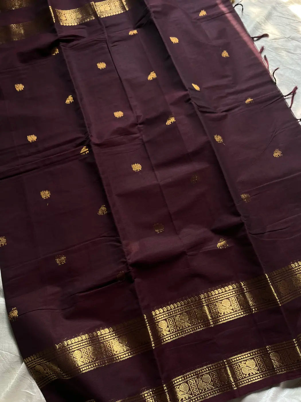Throne Edit – Deep Coffee Brown Chettinadu Cotton Saree