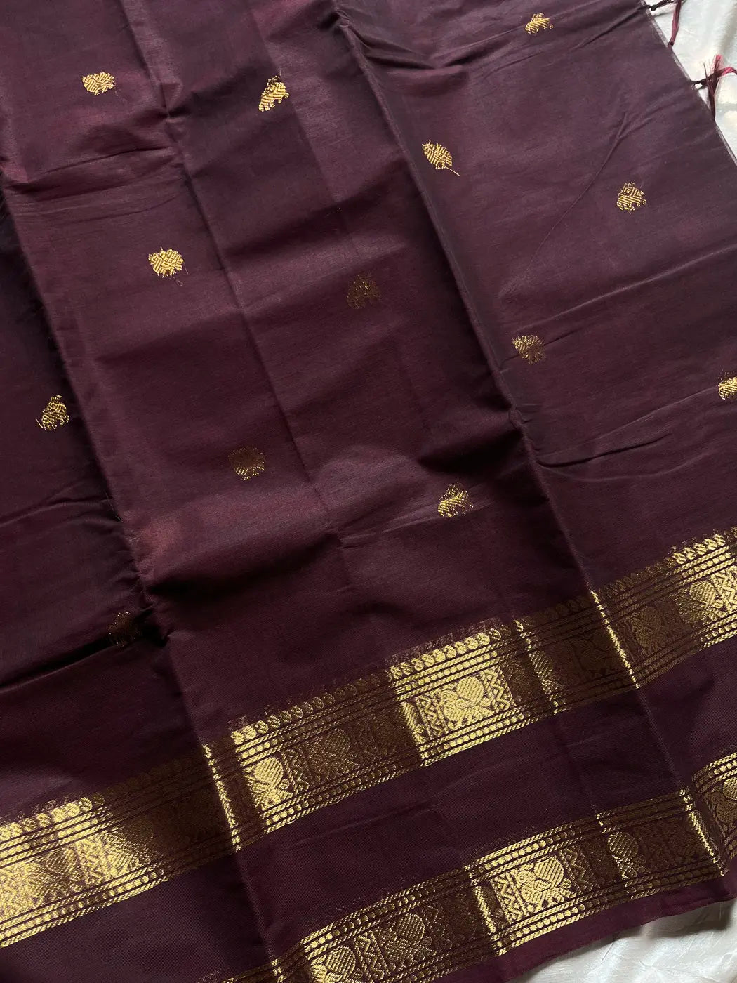 Throne Edit – Deep Coffee Brown Chettinadu Cotton Saree