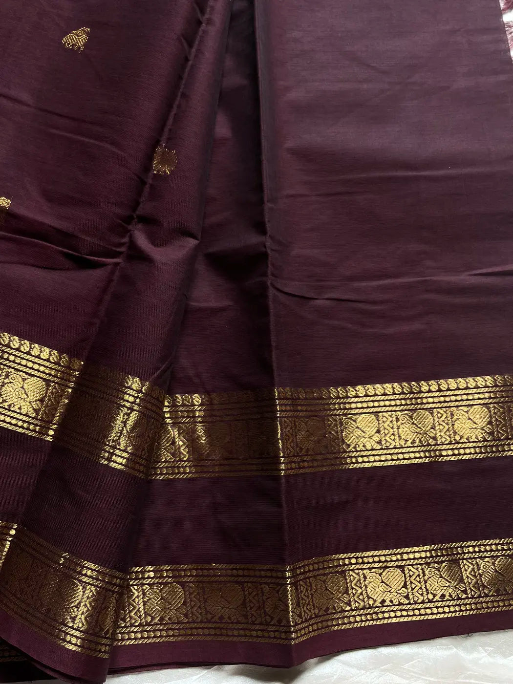 Throne Edit – Deep Coffee Brown Chettinadu Cotton Saree