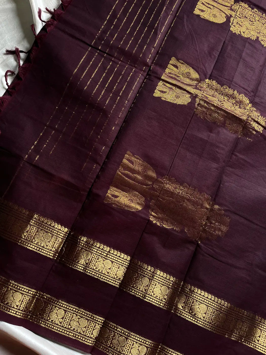 Throne Edit – Deep Coffee Brown Chettinadu Cotton Saree