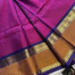 Throne Edit – Magenta Purple 120 Counts Mercerised Kanchi Cotton Saree