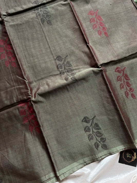 Minimal Edit – Grey 120 Counts Mercerised Kanchi Cotton Saree