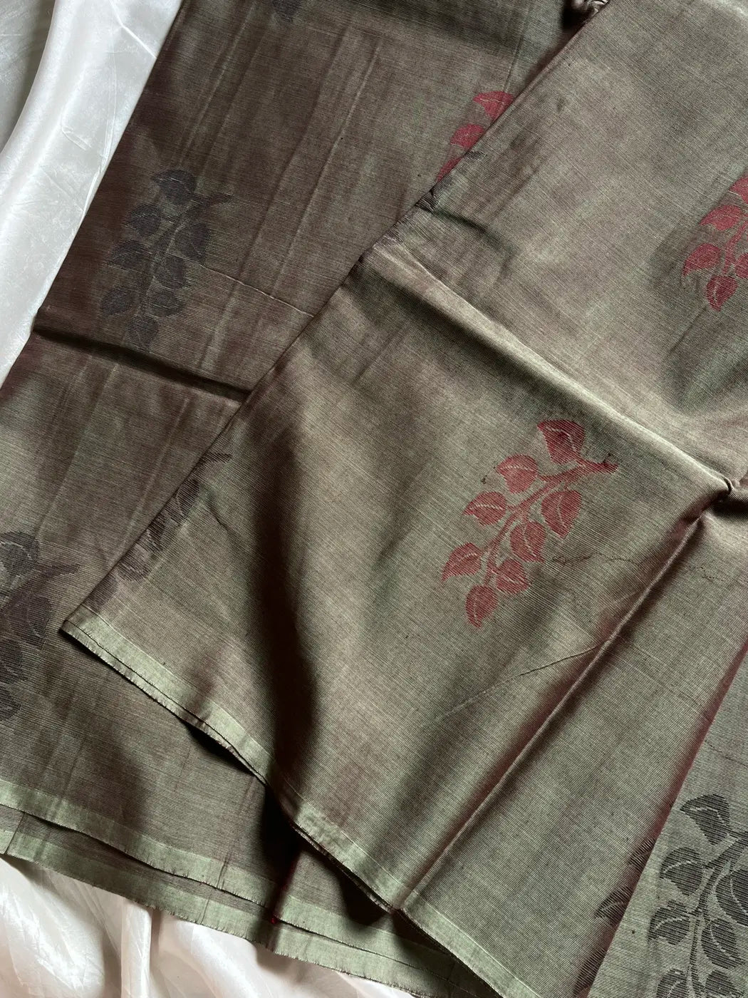 Minimal Edit – Grey 120 Counts Mercerised Kanchi Cotton Saree