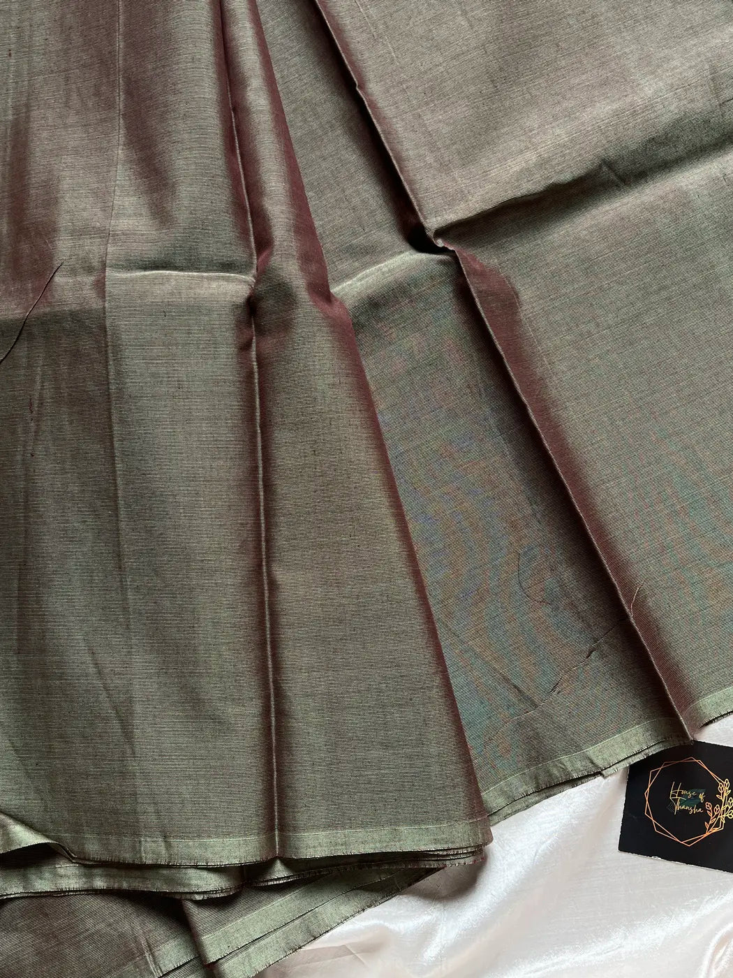 Minimal Edit – Grey 120 Counts Mercerised Kanchi Cotton Saree