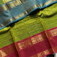 Royal Drapes – Green Zari Checks Kanchi Cotton Saree