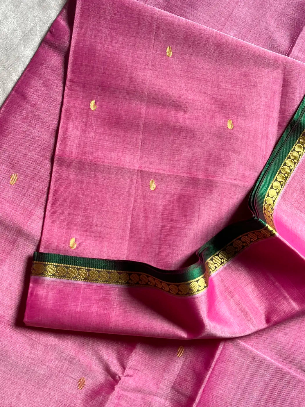 Vegan Silk Saree – Rose | Handloom