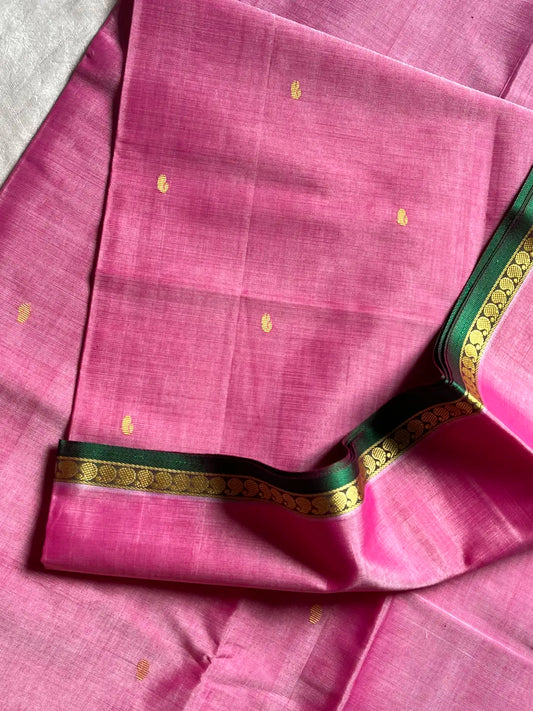 Vegan Silk Saree – Rose | Handloom