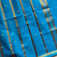 Vegan Silk Saree – Black & blue | Handloom