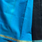 Vegan Silk Saree – Black & blue | Handloom