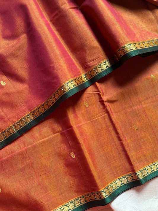Vegan Silk Saree – Bronze | Handloom