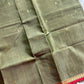 Vegan Silk Saree – Olive green | Handloom