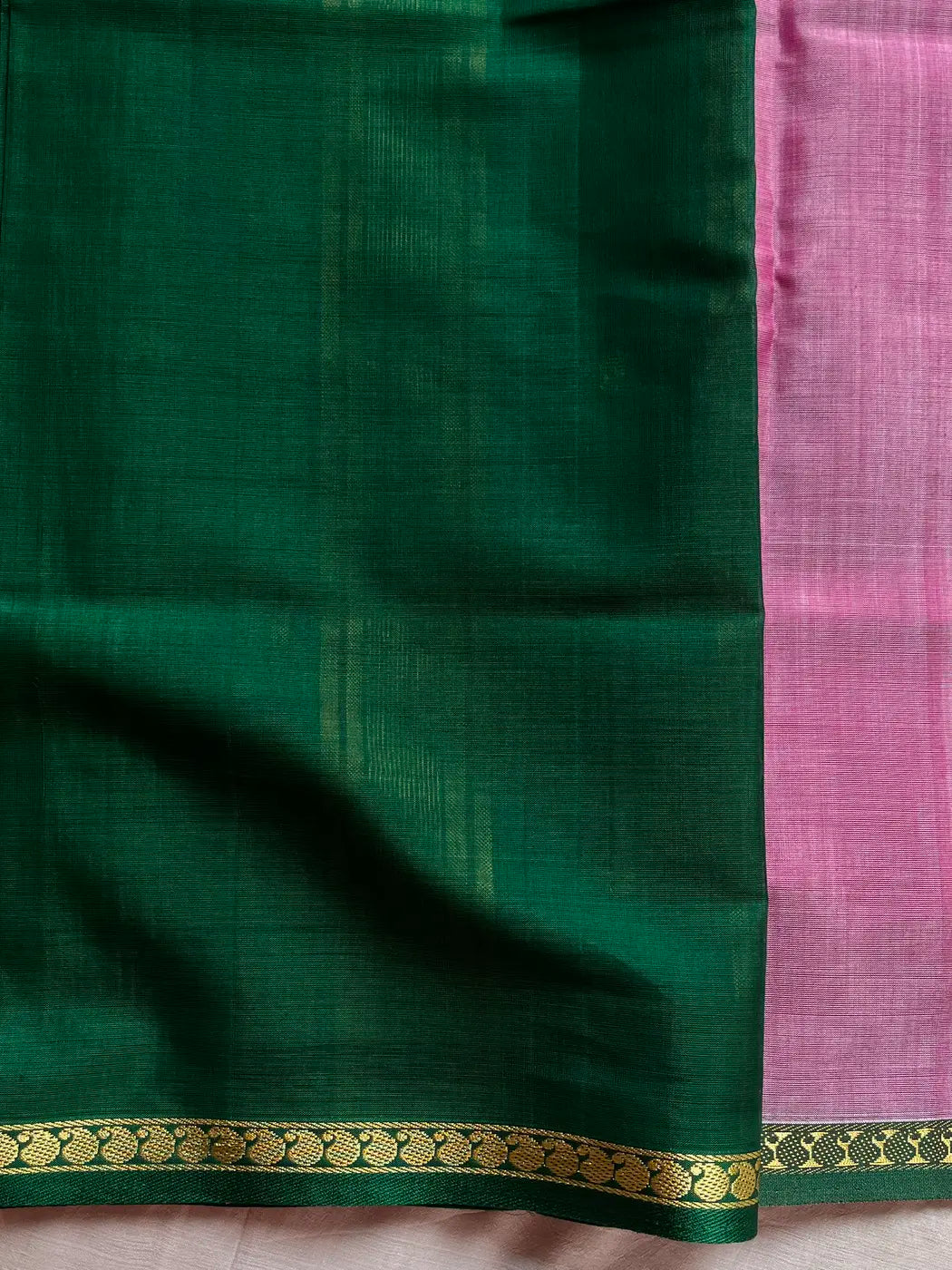 Vegan Silk Saree – Rose | Handloom