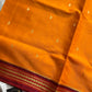 Vegan Silk Saree – Yellow | Handloom Art Silk