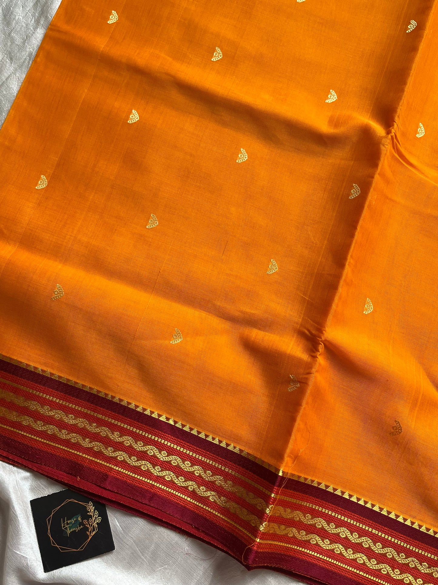 Vegan Silk Saree – Yellow | Handloom Art Silk