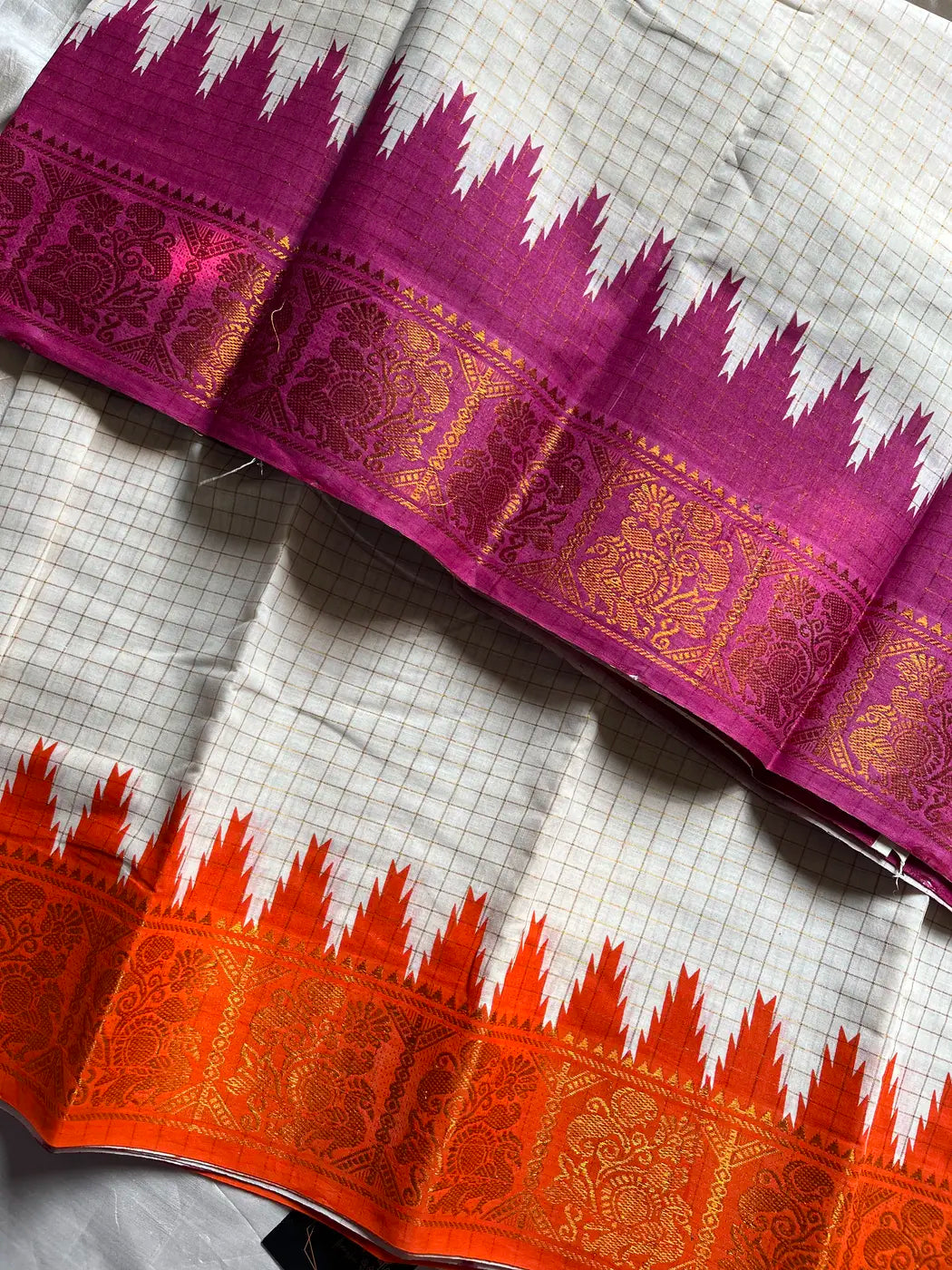 Sungudi Cotton Saree - Ganga Jamuna Border