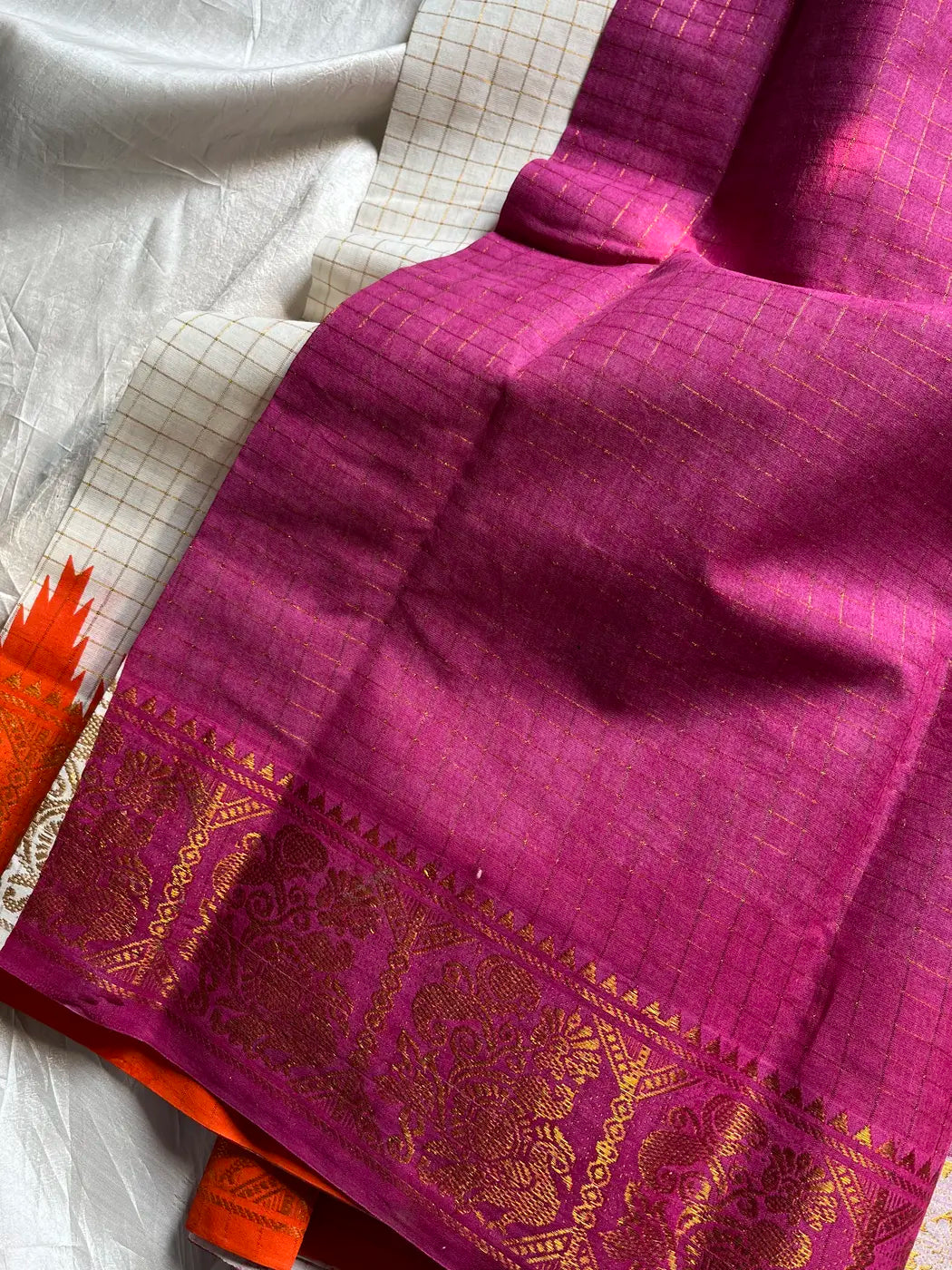 Sungudi Cotton Saree - Ganga Jamuna Border