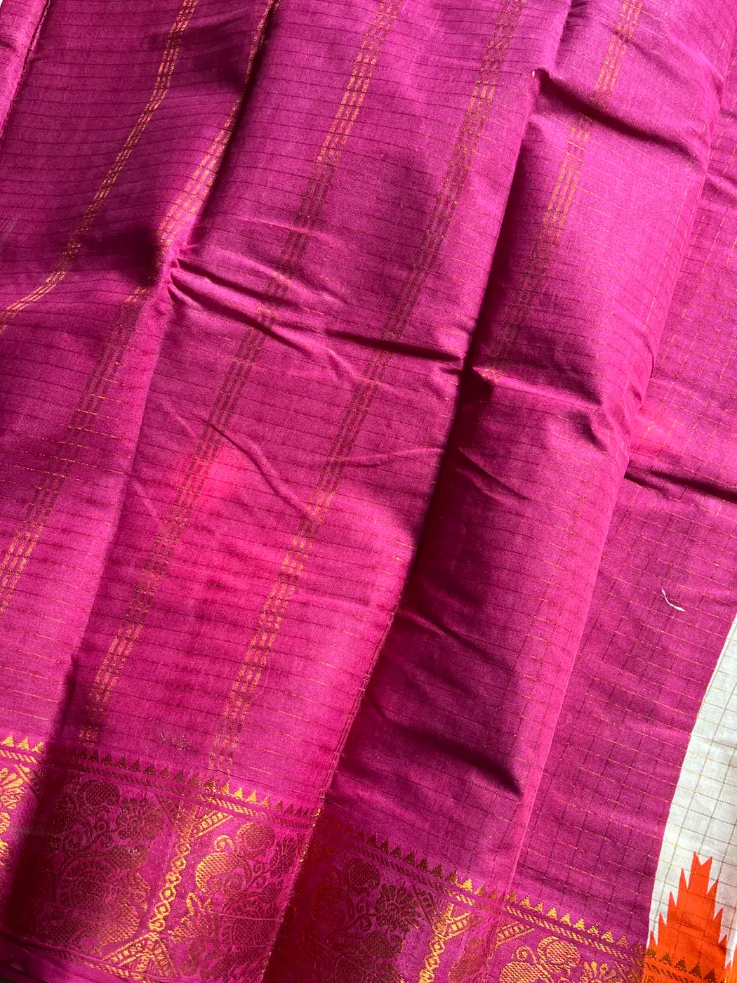 Sungudi Cotton Saree - Ganga Jamuna Border