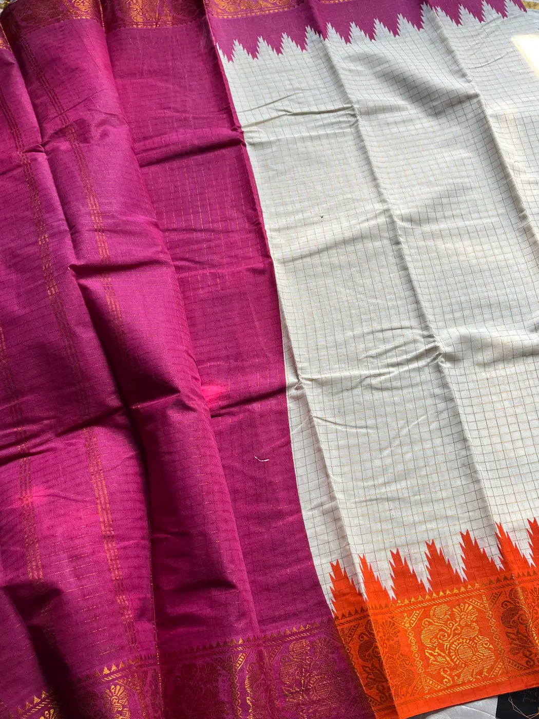 Sungudi Cotton Saree - Ganga Jamuna Border