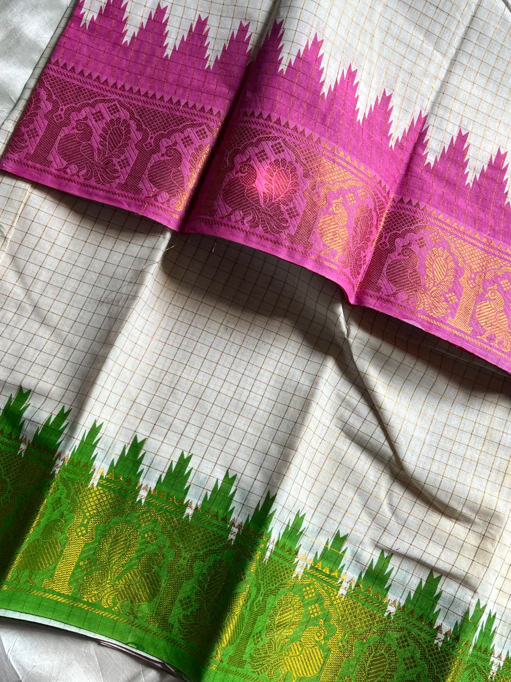 Sungudi Cotton Saree - Ganga Jamuna Border