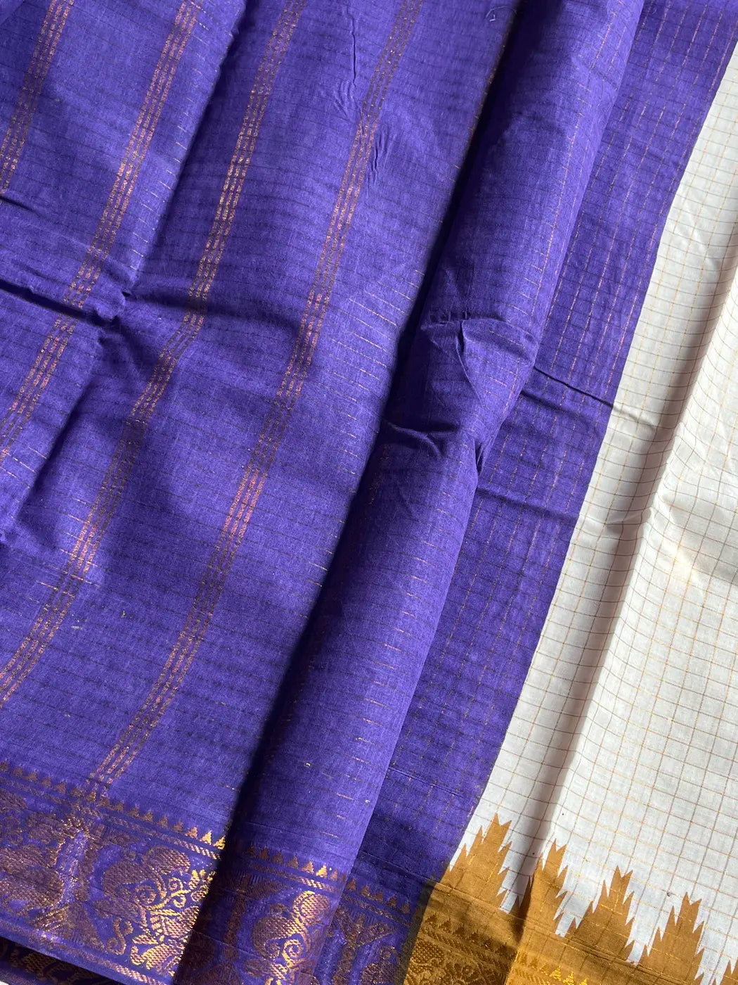 Sungudi Cotton Saree - Ganga Jamuna Border